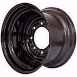 Set of 4, 12x16.5 Skid Steer Wheel/Rim 16.5x9.75 - Glossy Black