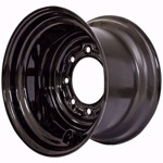 Set of 4, 14-17.5 Skid Steer Wheel/Rim 17.5x10.5 - Glossy Black