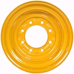 Set of 4, 10x16.5 Skid Steer Wheels/Rims 16.5x8.25 - John Deere Yellow