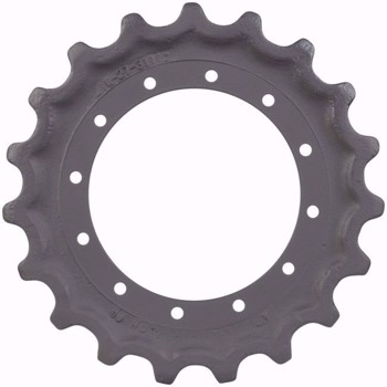 Aftermarket Komatsu PC75UU-3 Sprocket # 21W-27-31110 / 21W-27-31112 - Heavy Duty 12 Bolt Holes, 19 Teeth