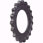 Aftermarket Komatsu PC75UU-3 Sprocket # 21W-27-31110 / 21W-27-31112 - Heavy Duty 12 Bolt Holes, 19 Teeth