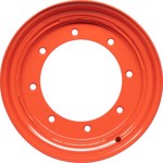 Set of 4, 12x16.5 Skid Steer Wheel/Rim 16.5x9.75 - Bobcat Orange