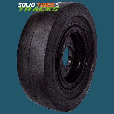 Set of 4 Smooth Solid  Skid Steer Tires 10-16.5/ 10x16.5 - Severe Duty