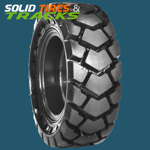 Set of 4, Solid Skid Steer Tires 12-16.5 with 9" center hub for Bobcat 750+ - Severe Duty 05