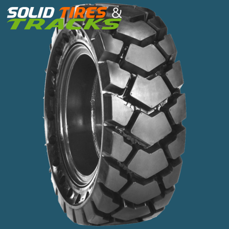 Set of 4 Solid Skid Steer Tires 10-16.5 / 10x16.5 - Severe Duty