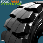 Set of 4 Solid Skid Steer Tire 10-16.5 / 10x16.5 - Severe Duty Non-Directional