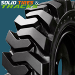 Set of 4 Solid Skid Steer Tires 10-16.5/ 10x16.5 - Heavy Duty Non-Directional