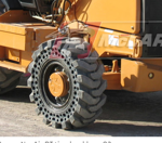 Set of 2, 12.5x80-18 / 36.5x12-20 Backhoe Solid Rubber NuAir DT Tire - Heavy Duty