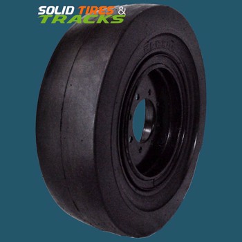 Set of 4 Smooth Solid  Skid Steer Tires 12-16.5/ 12x16.5 - Severe Duty