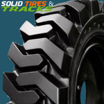 Set of 4 Solid Skid Steer Tires 12-16.5/ 12x16.5 - Heavy Duty Non-Directional