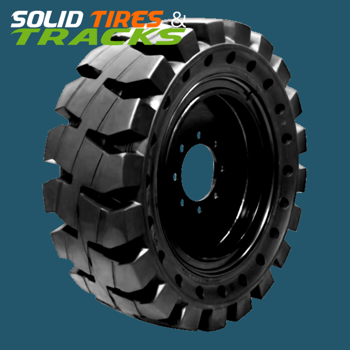 Set of 4 Solid Skid Steer Tire 12-16.5 / 12x16.5 - Severe Duty Non-Directional
