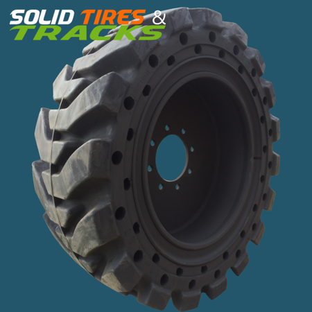 Set of 4, Solid Skid Steer Tire 12-16.5 / 12x16.5 - Best Value Tires