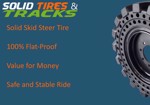 Set of 4 Mclaren NuAir Solid Skid Steer Tires 36x12-20 / 14-17.5