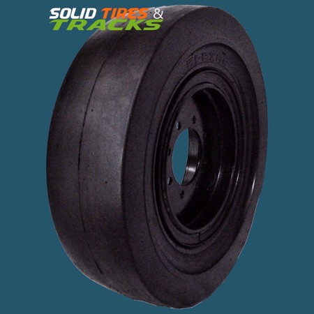 Set of 4 Smooth Solid  Skid Steer Tires 12-16.5/ 12x16.5 - Heavy Duty