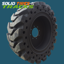 Set of 2, 12.5x80-18/ 36x12-20 Backhoe Solid Rubber Tire for 4 Wheel Drive