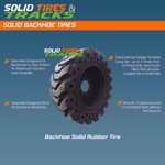 Set of 2, 12x16.5/ 33x12-20 Backhoe Solid Rubber Tire for 2 Wheel Drive