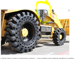 Set of 2, 17.5-25 Mclaren NuAir Solid Backhoe Tires replaces 19.5-24 Tires
