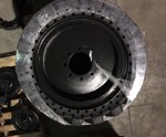 Set of 4, 13.00-24 Telehandler Solid Tires with 12 Bolt Hole Rims