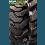 Set of 4 Solid Skid Steer Tires 36x12-20/ 14-17.5 - 10 Bolt Holes fits Bobcat 963