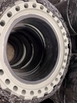 Set of 4, 36x14-20 / 14-17.5 Solid Skid Steer Tire - Non Marking Gray