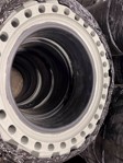 Set of 4, 33x12-20/ 12-16.5 Solid Skid Steer Tires - Non Marking Gray