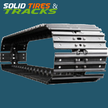 Set of 2, 400mm Excavator Steel Tracks with Grouser Shoes x 38 links - Heavy Duty
