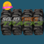 Set of  4 Solid Skid Steer Tires 10-16.5 / 10x16.5 - 30x10-20