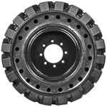 Set of 4, 14x17.5/ 36X14-20 Telehandler Solid Tires with 8 bolt Rims
