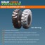 Set of 4, 13.00-24 Telehandler Solid Tires with 12 Bolt Hole Rims