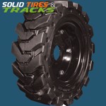 Set of 4, Solid Skid Steer Tire 14-17.5 / 14x17.5/ 36x12-20 - Best Value