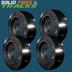 Smooth Solid Skid Steer Tires 10-16.5 - Severe Duty