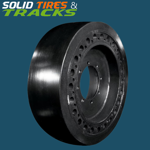 12-16.5 Smooth Solid Skid Steer Tires - Severe Duty