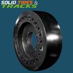 12-16.5 Smooth Solid Skid Steer Tires - Severe Duty