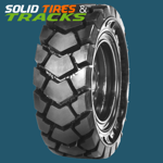 Set of 4, Solid Skid Steer Tires 12-16.5 with 9" center hub for Bobcat 750+ - Severe Duty 05