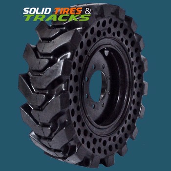 Set of 4 Solid Skid Steer Tires 10-16.5 / 10x16.5 - Standard Duty