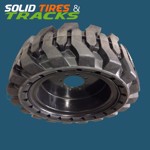 Set of  4 Solid Skid Steer Tires 10-16.5 / 10x16.5 - 30x10-20