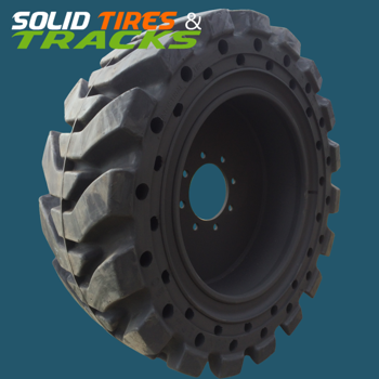 Set of 2, 12.5x80-18/ 36x12-20 Backhoe Solid Rubber Tire for 4 Wheel Drive