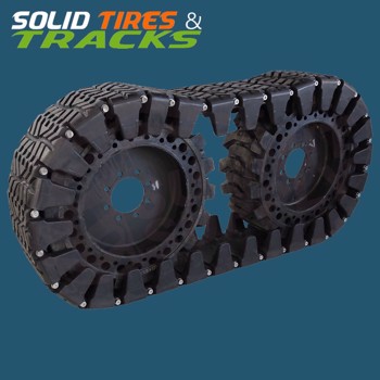 Set of 2, 12" Rubber Over The Tire OTT Tracks for 12-16.5 Tires - Extreme Duty